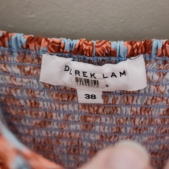 Derek Lam Blue and Orange Ruffled Tiered Sundress - Picture 2 of 6